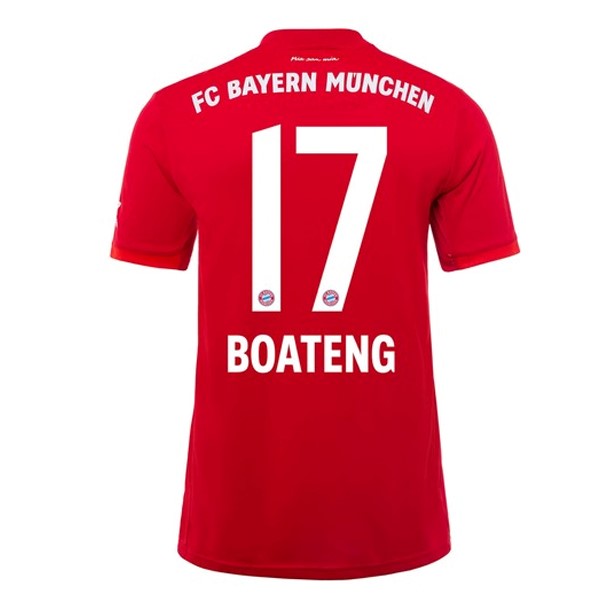 Camiseta Bayern Munich NO.17 Boateng 1ª 2019/20 Rojo